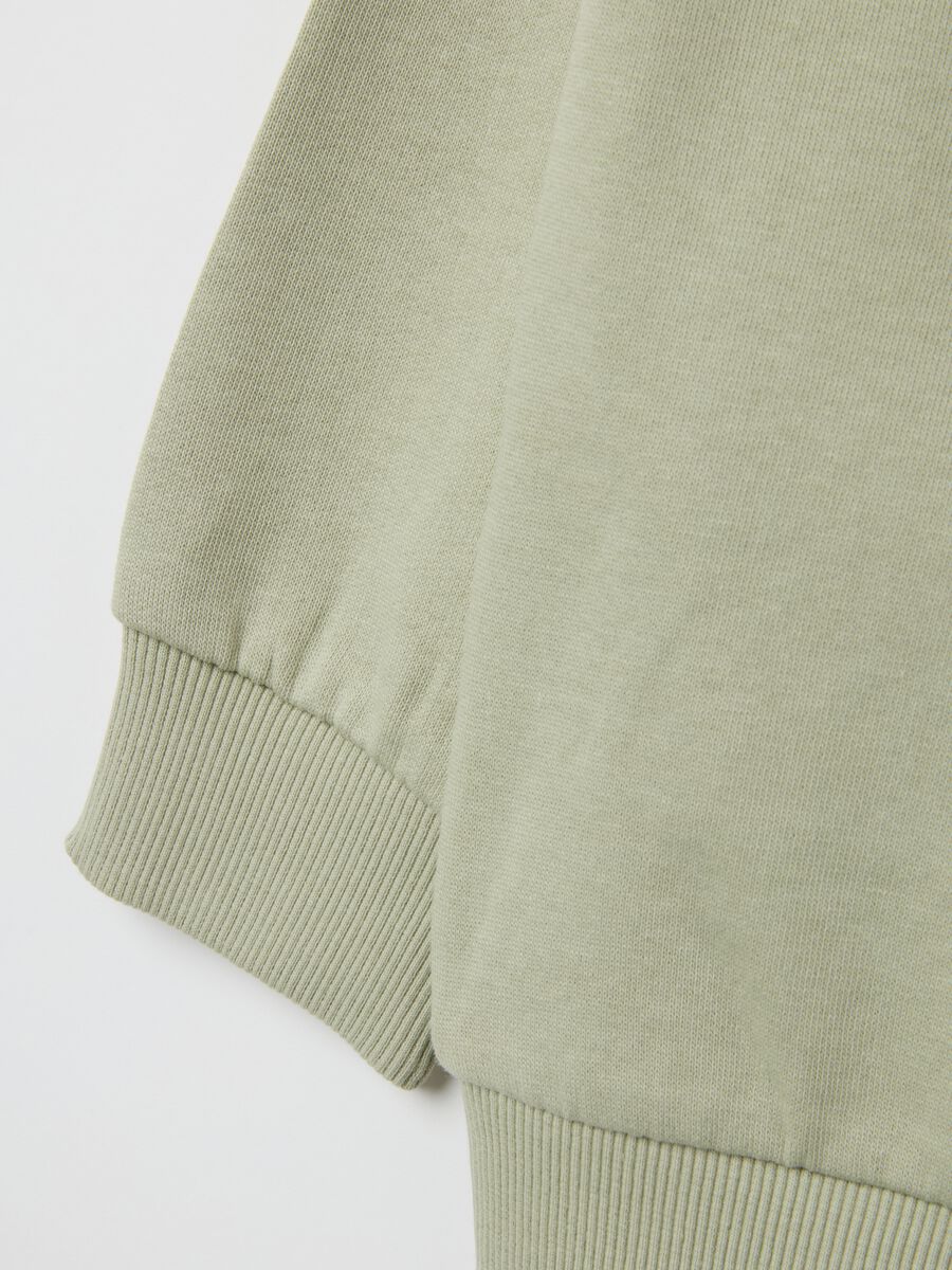 Children's green pure cotton sweatshirt regular fit_3