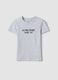 Girls&rsquo; grey organic cotton short-sleeve T-shirt, regular fit_0