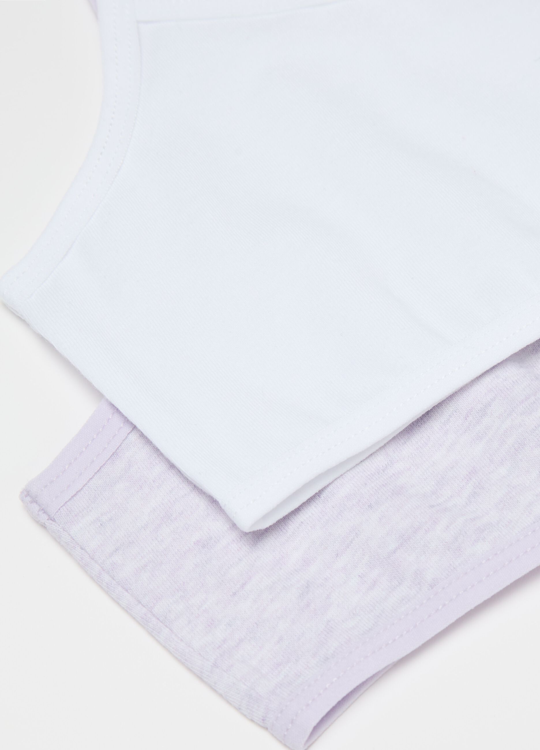 Bipack top intimi in cotone stretch