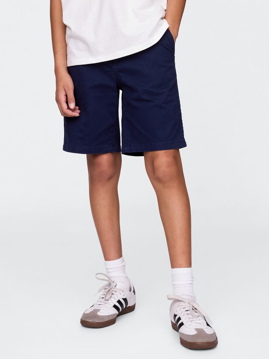 Casual Navy Blue Bermuda Shorts_1
