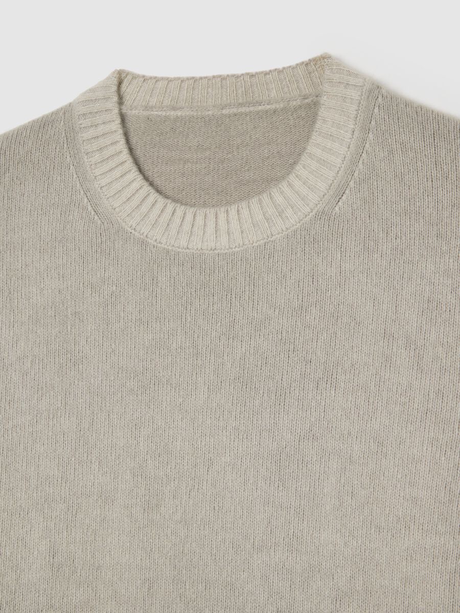 Regular fit blue-grey wool blend sweater_5