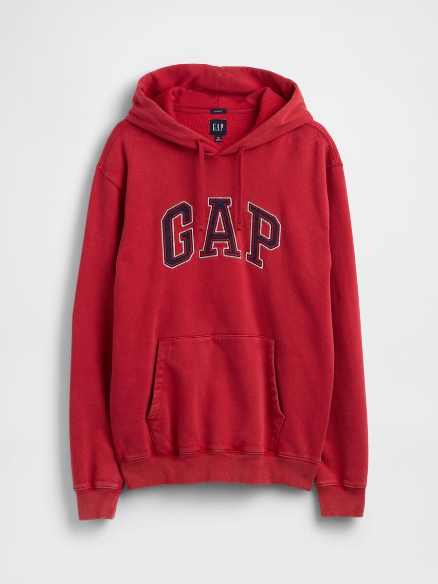 Cotton Blend Hooded Logo Sweatshirt_3