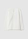Pure cotton white regular fit t-shirt for girls_1