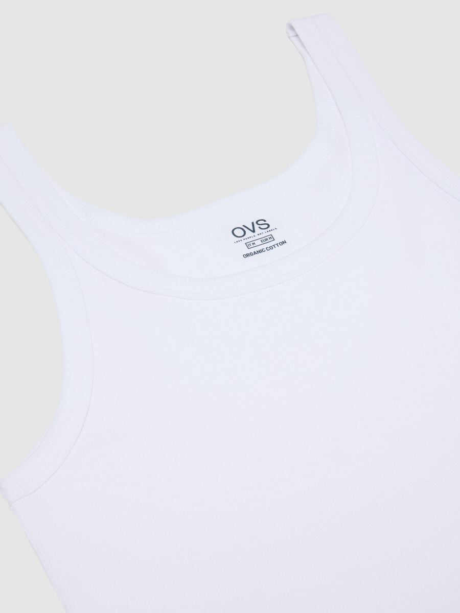 White pure cotton vest regular fit_5