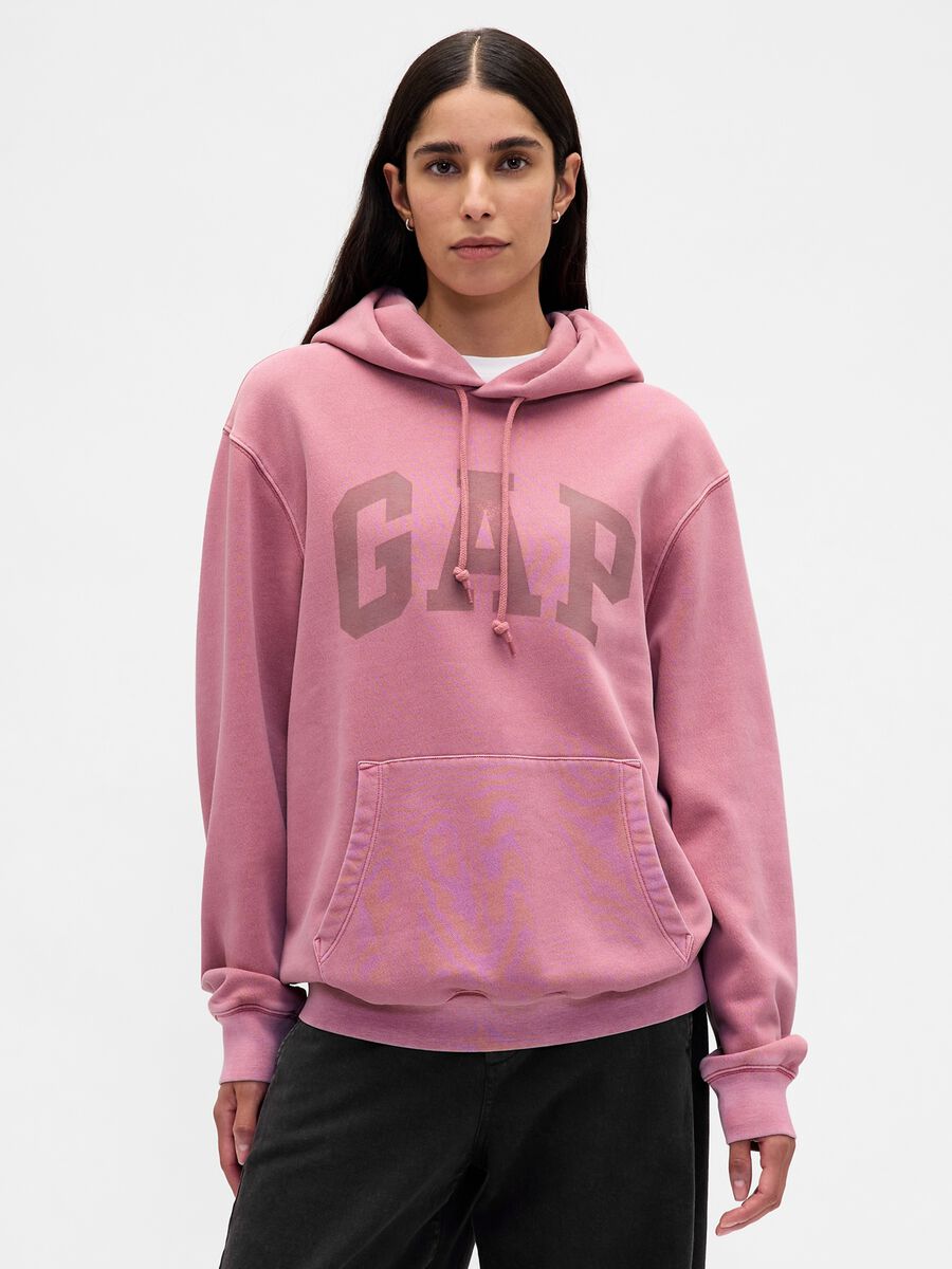 Pink hoodie with pouch pocket_5