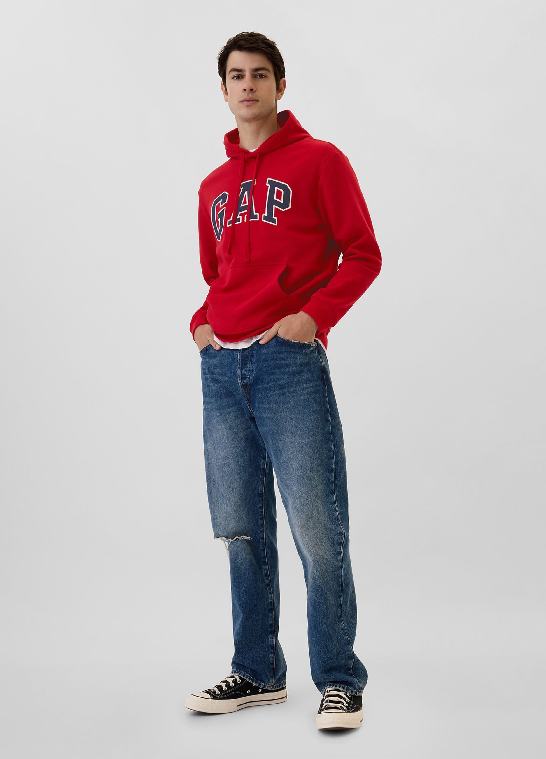 GAP Logo Cotton-Blend Hoodie