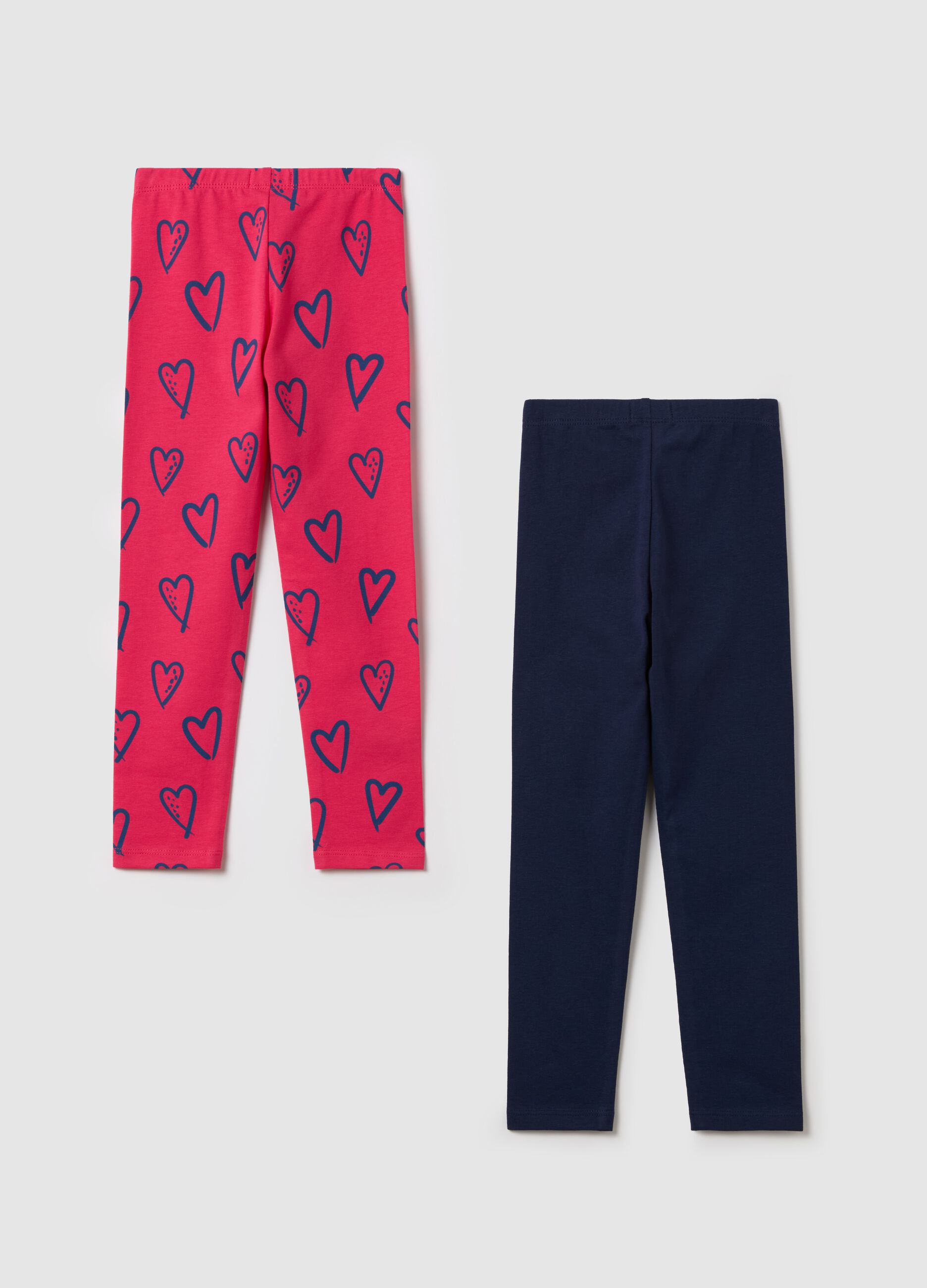 Two-pack leggings in stretch cotton