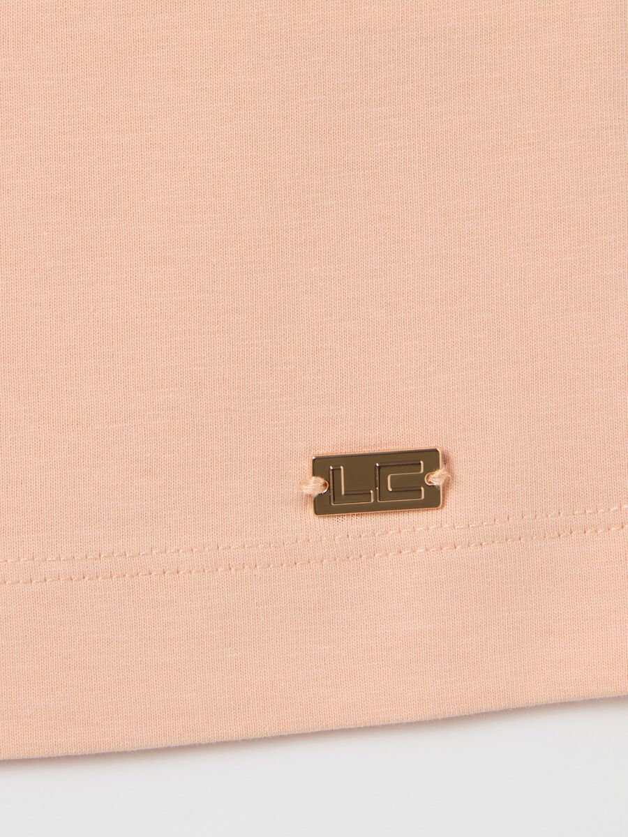 Pink Organic Cotton T-shirt LES COPAINS HOUSEBRAND_1