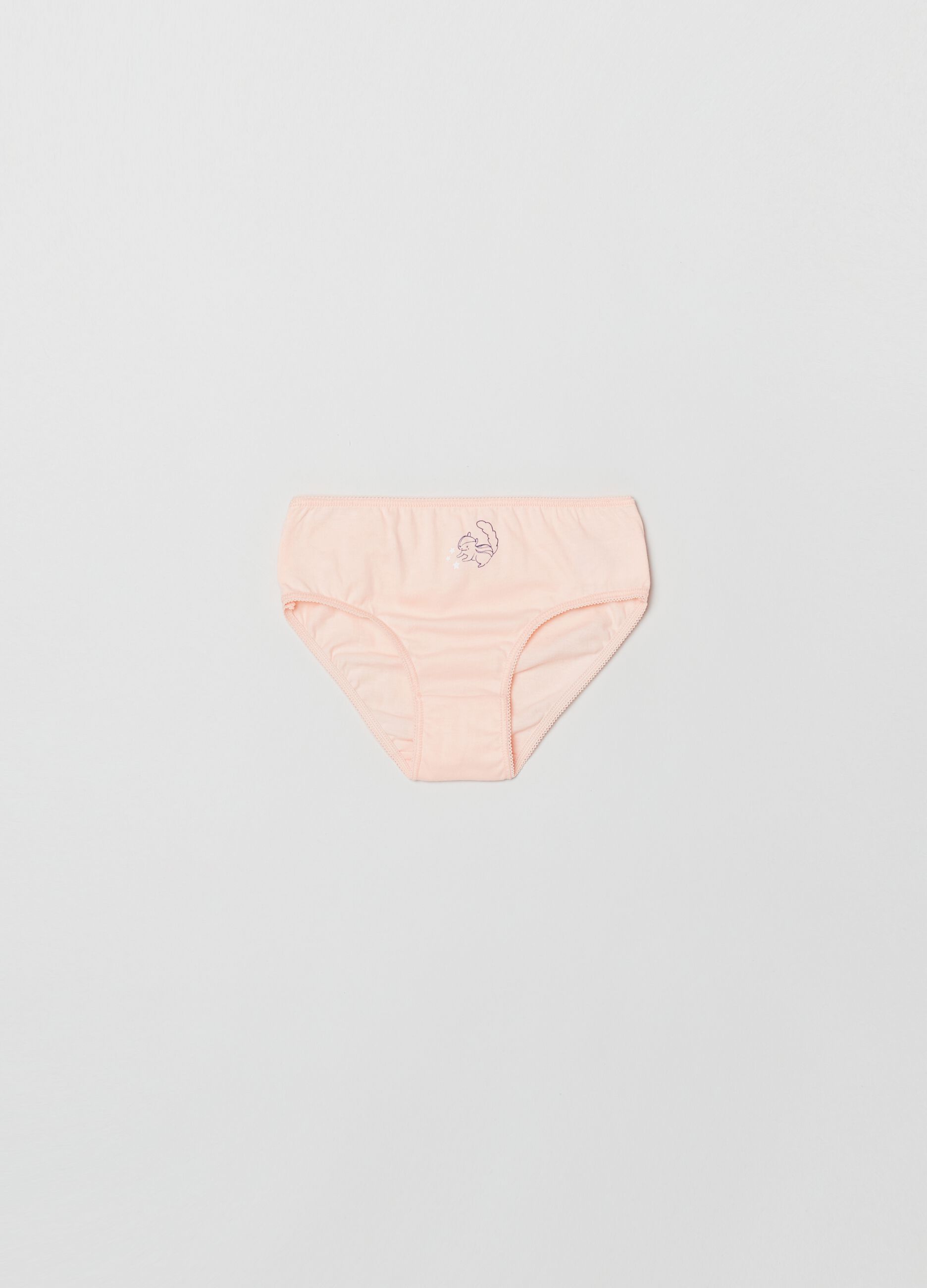 Set cinque slip in cotone con stampa_1