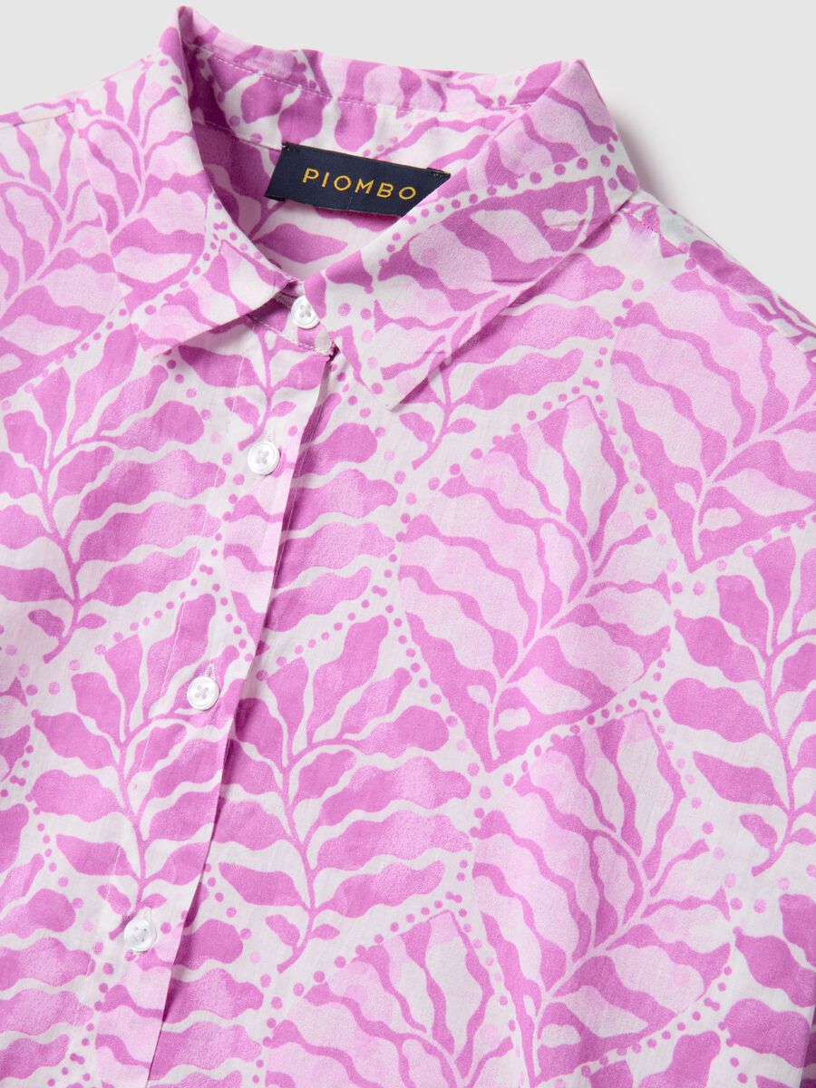 Regular fit multicolour pure cotton shirt with floral pattern_1