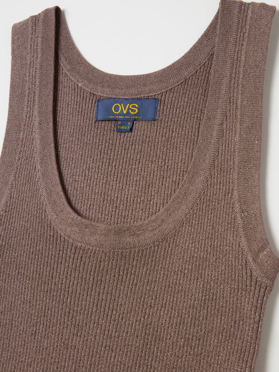 Ribbed lurex tank top_5