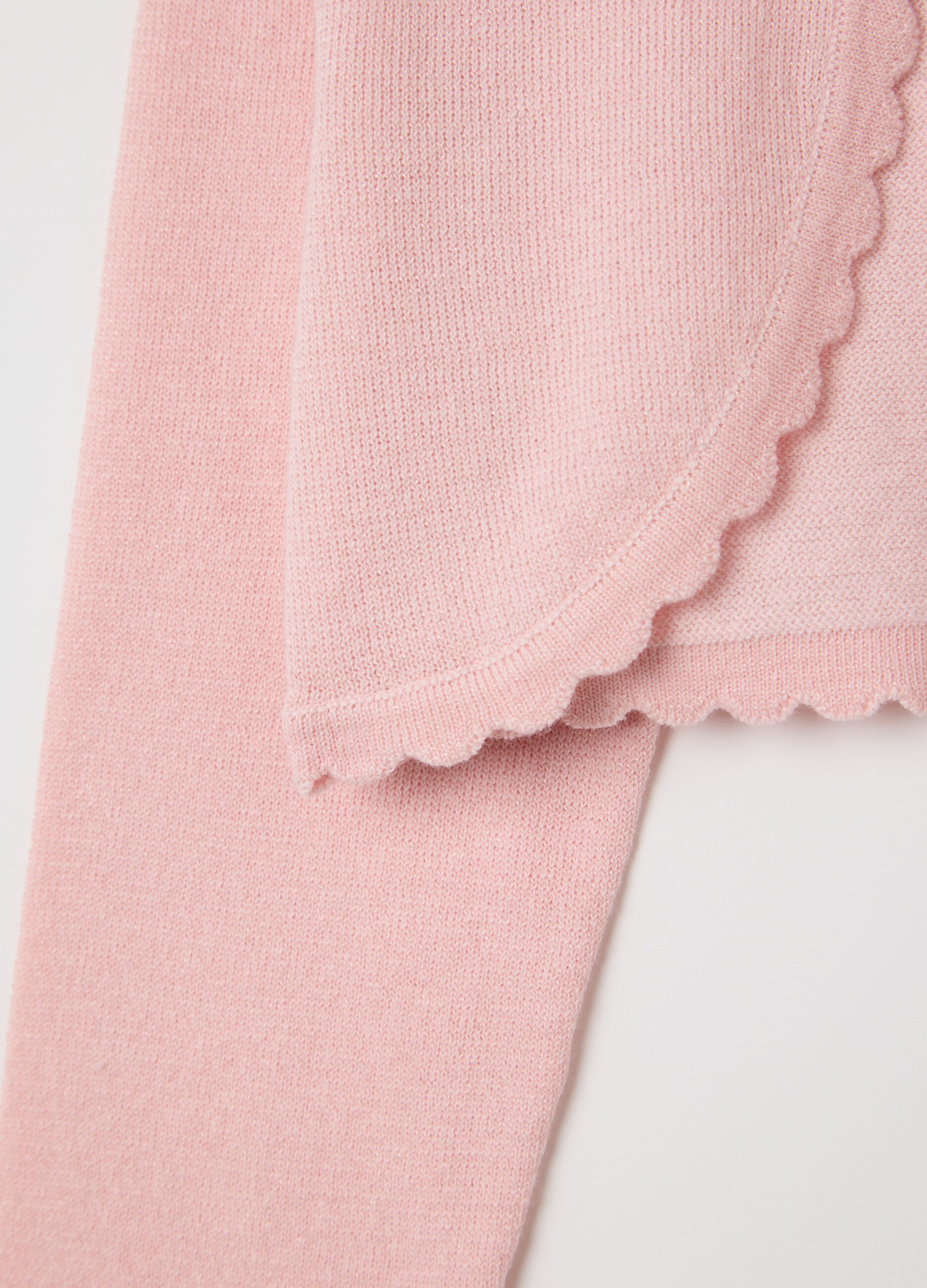 Pink open cropped shrug
