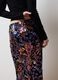 Multicoloured Floral Midi Skirt with Sequins_3