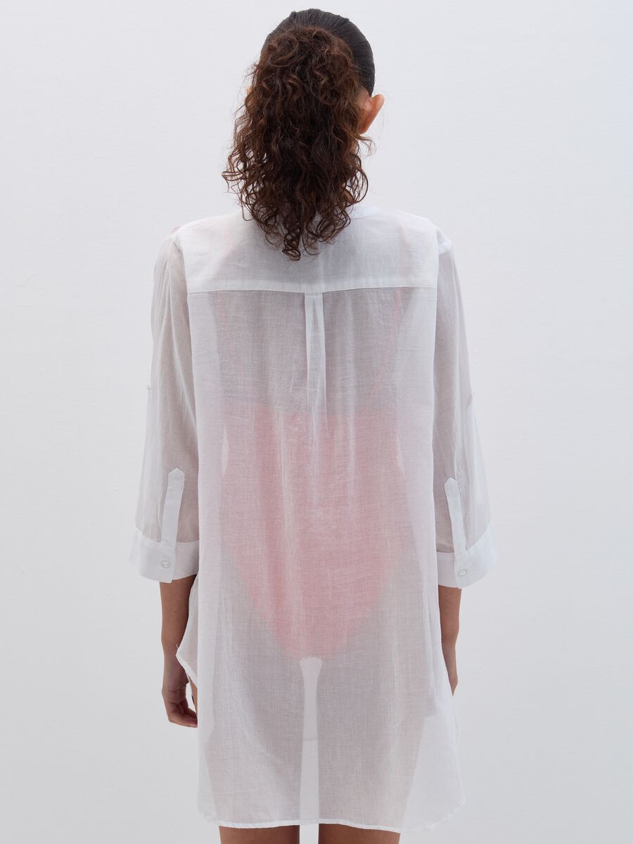 Beach cover-up shirt in cotton_2