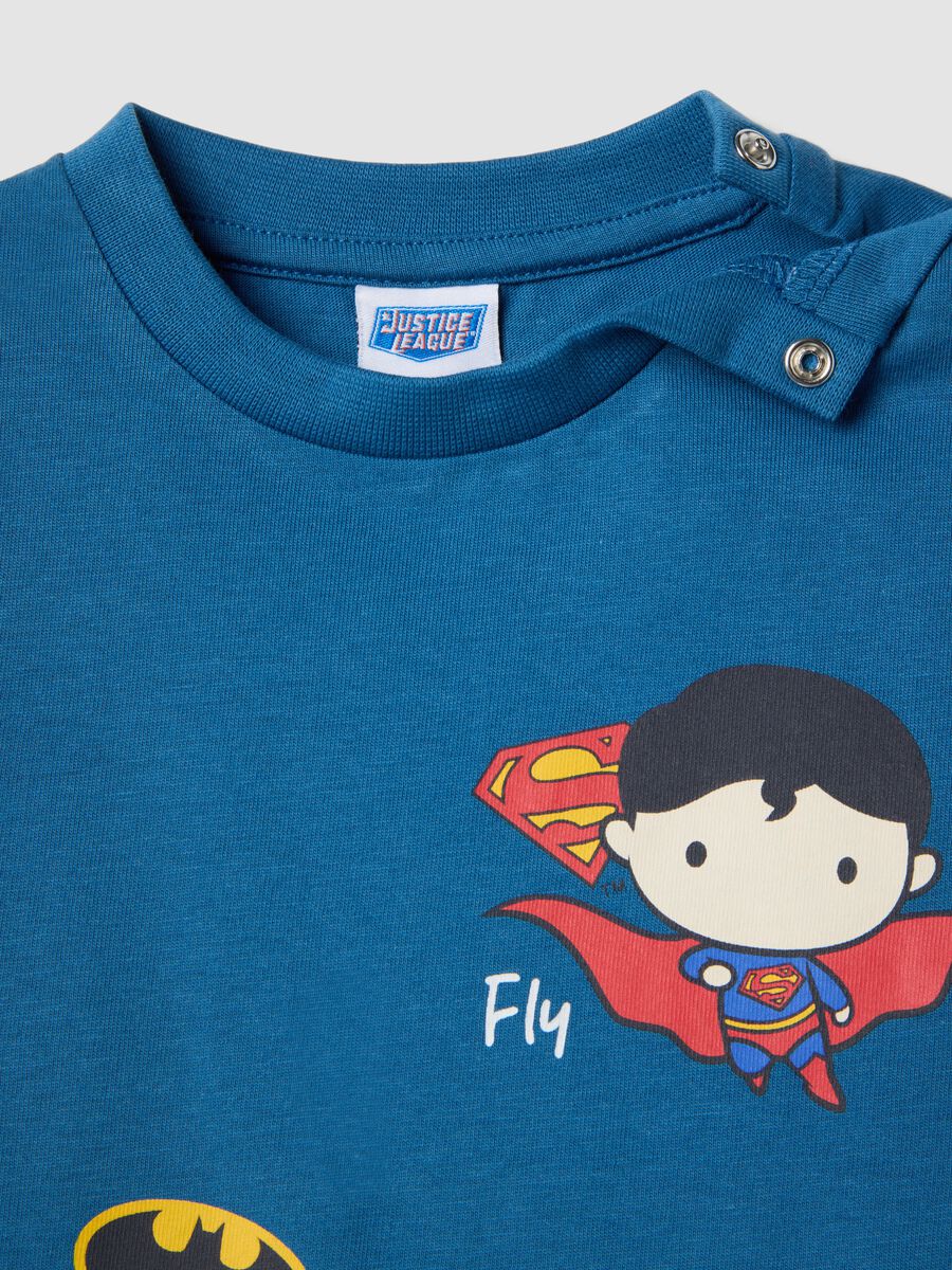 Multicolour pure cotton baby short pyjamas with DC prints_2