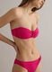 Pink bandeau bikini top in stretch fabric_1
