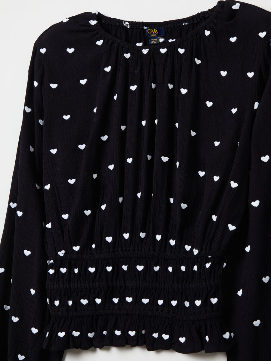 Blusa con stampa cuoricini all-over_2