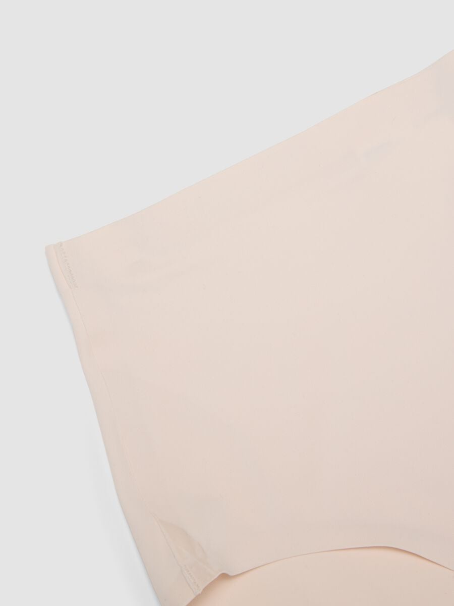 Slip brasiliana rosa a vita alta in tessuto elasticizzato con effetto shaping_5