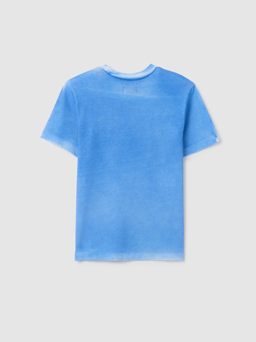 Pure cotton blue regular fit children's t-shirt_1