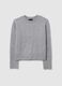 Grey regular fit jumper with jewel neckline_5
