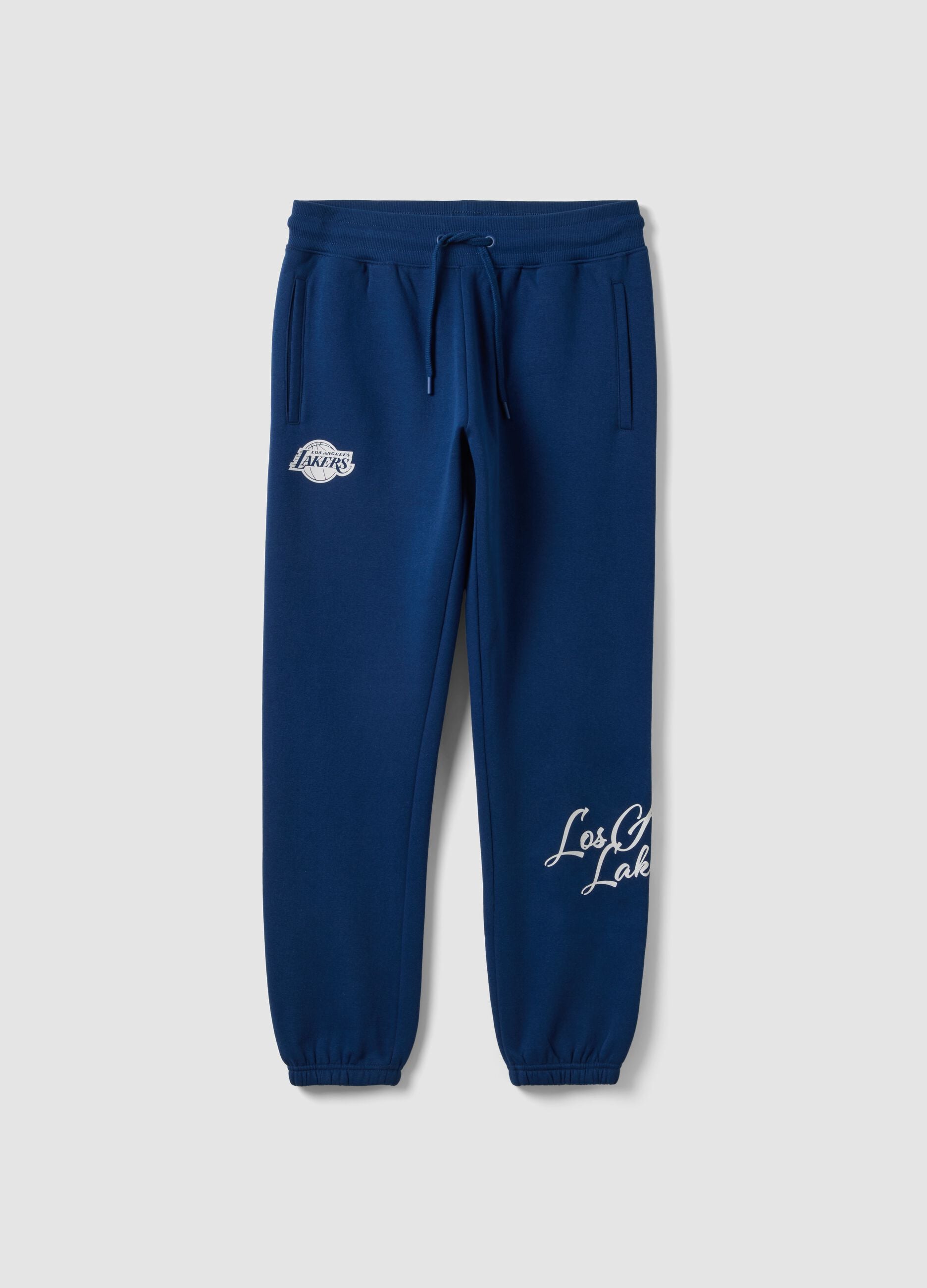 Blue cotton-blend Lakers print jogger trousers