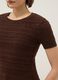Maglia in puro cotone marrone regular fit con lavorazione a maglia_3