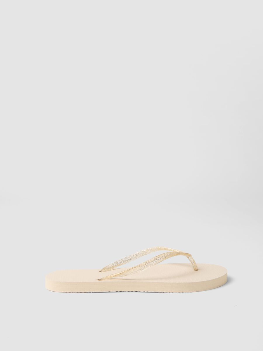 Infradito beige con cinturini traslucidi_0