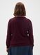 Red sweater with round neck and regular fit_3