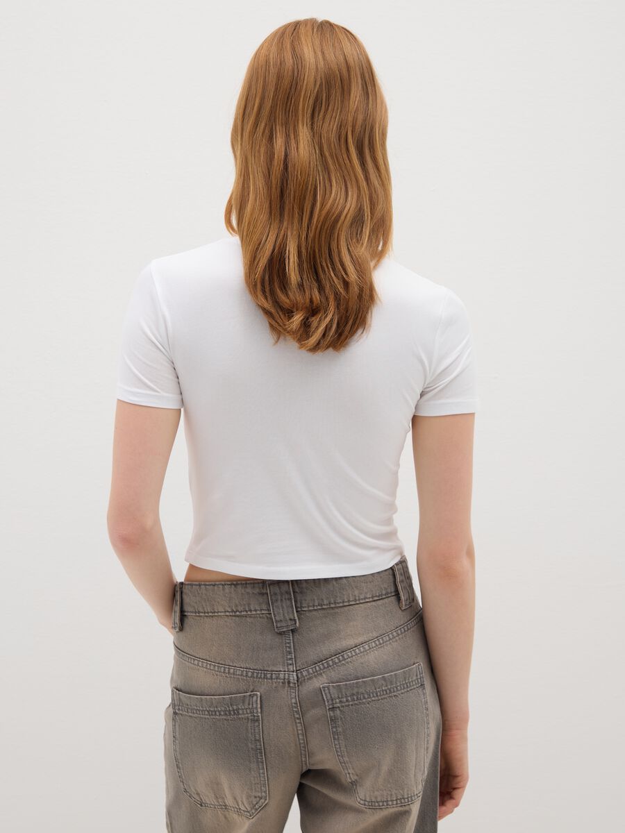 White women's stretch cotton T-shirt_3