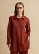 Long oversized pure red linen shirt_1
