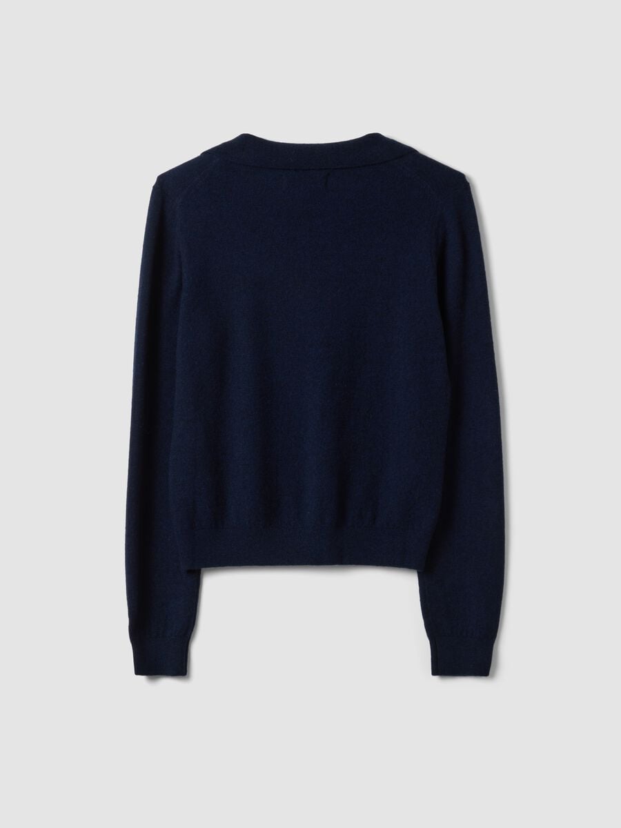 Blue pure wool polo-collar jumper_2