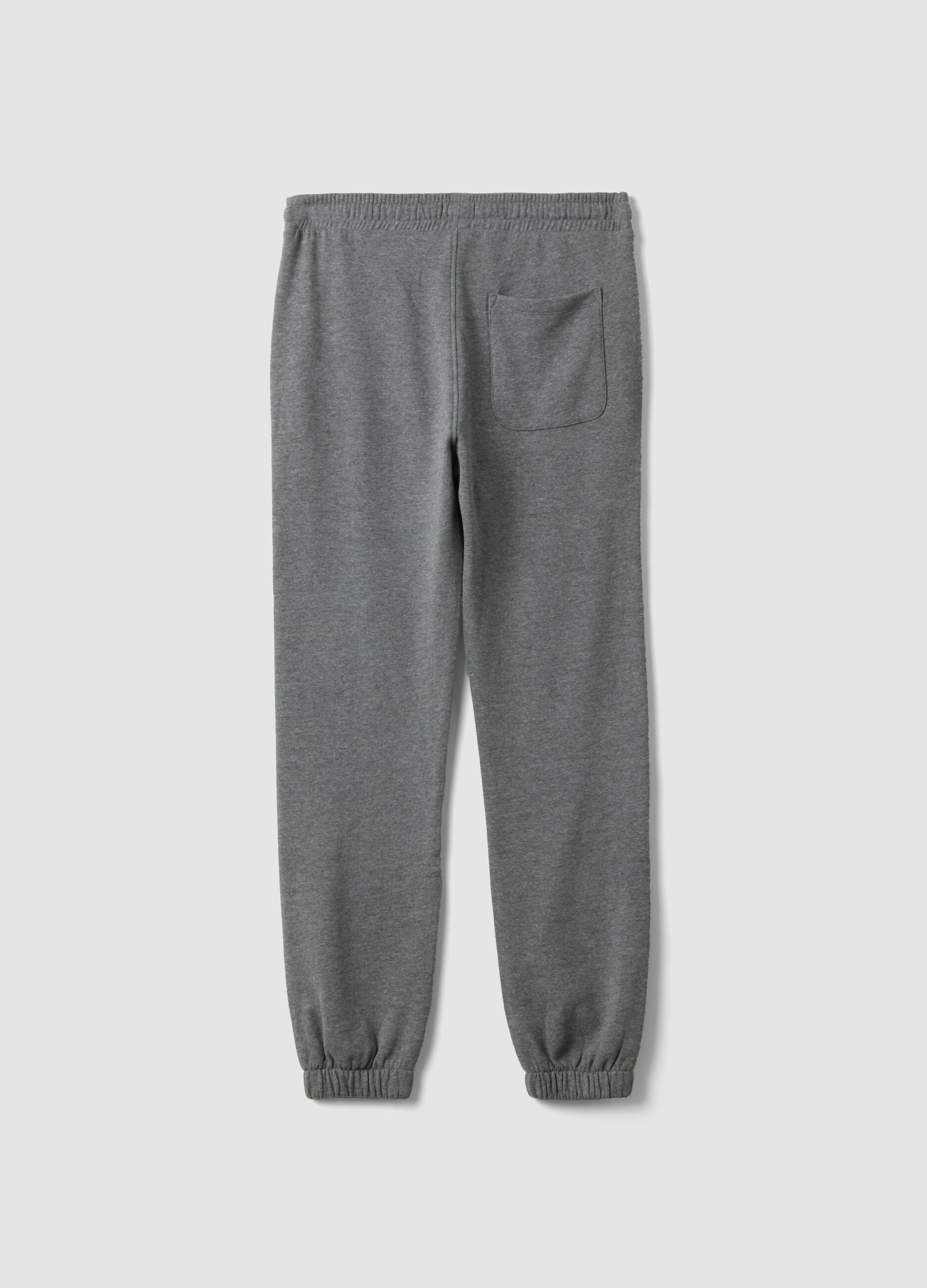 Grey marl joggers in organic cotton and viscose blend