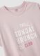 Camicia da notte rosa in puro cotone organico a girocollo con scritte frontali_5