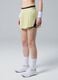 ALTAVIA COURT yellow pleated sports shorts in stretch fabric with removable inner short_1
