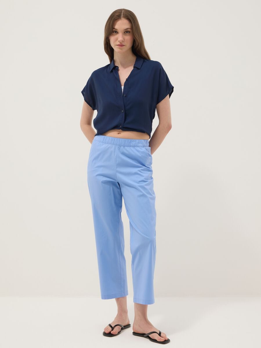 Blue pure viscose regular-fit shirt_2