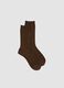 Long brown stretch viscose socks_0