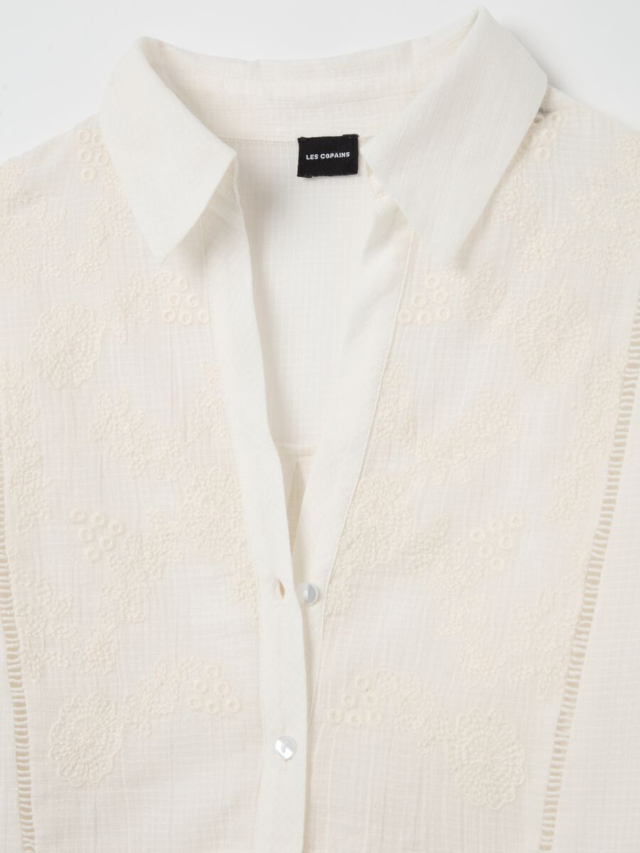 Brushed shirt with broderie anglaise details_5