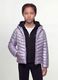 Purple Ultralight Padded Hooded Jacket with Zip for Girls_0