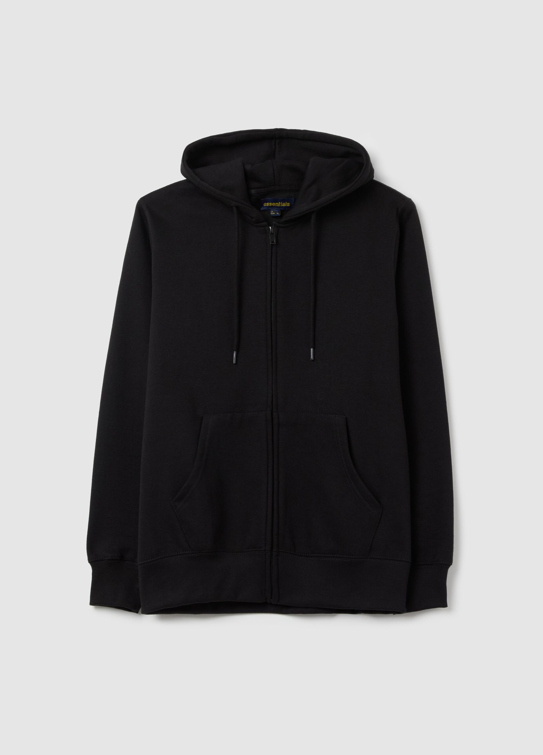 Essential full-zip sweatshirt with hood