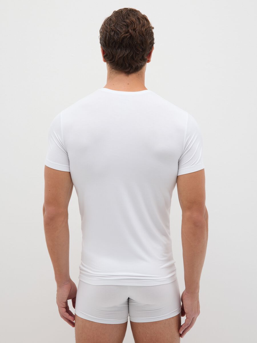 White OVS Perform T-shirt in stretch modal_2