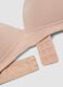 Beige padded bra in stretch fabric_1