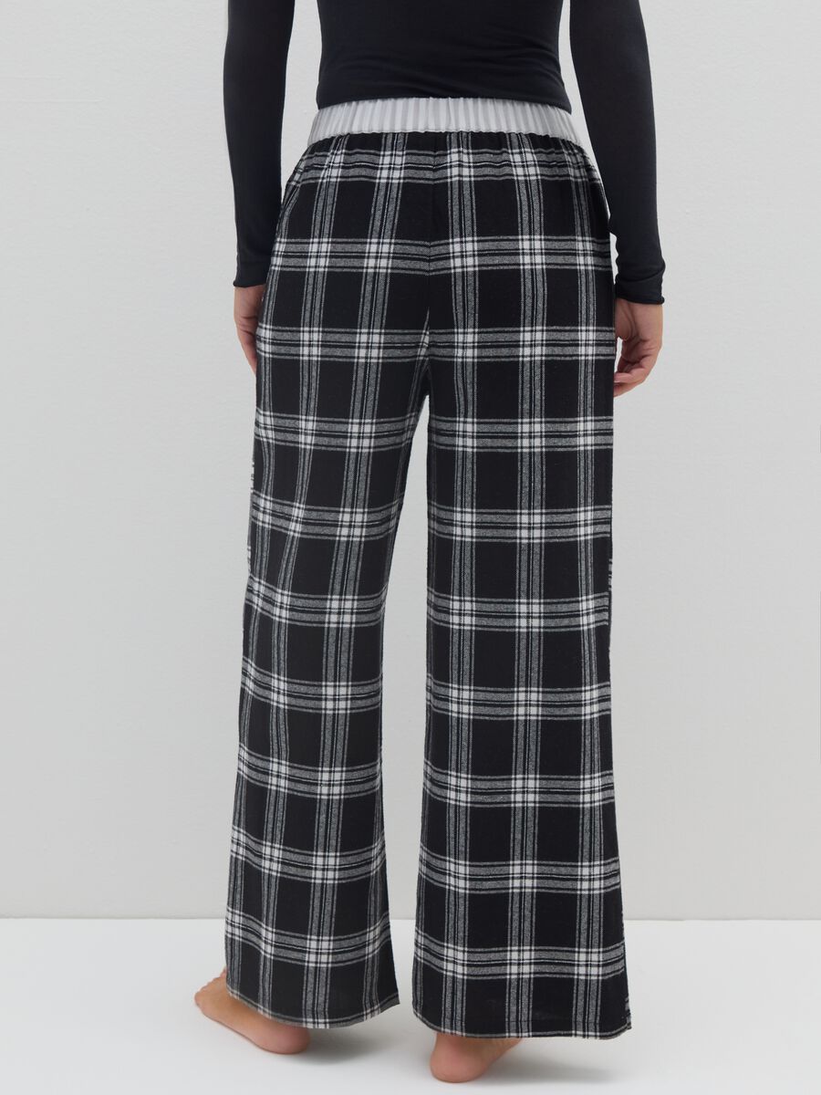 Black Flannel Regular Fit Trousers_2