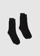 Two-pack of short black nylon socks_0