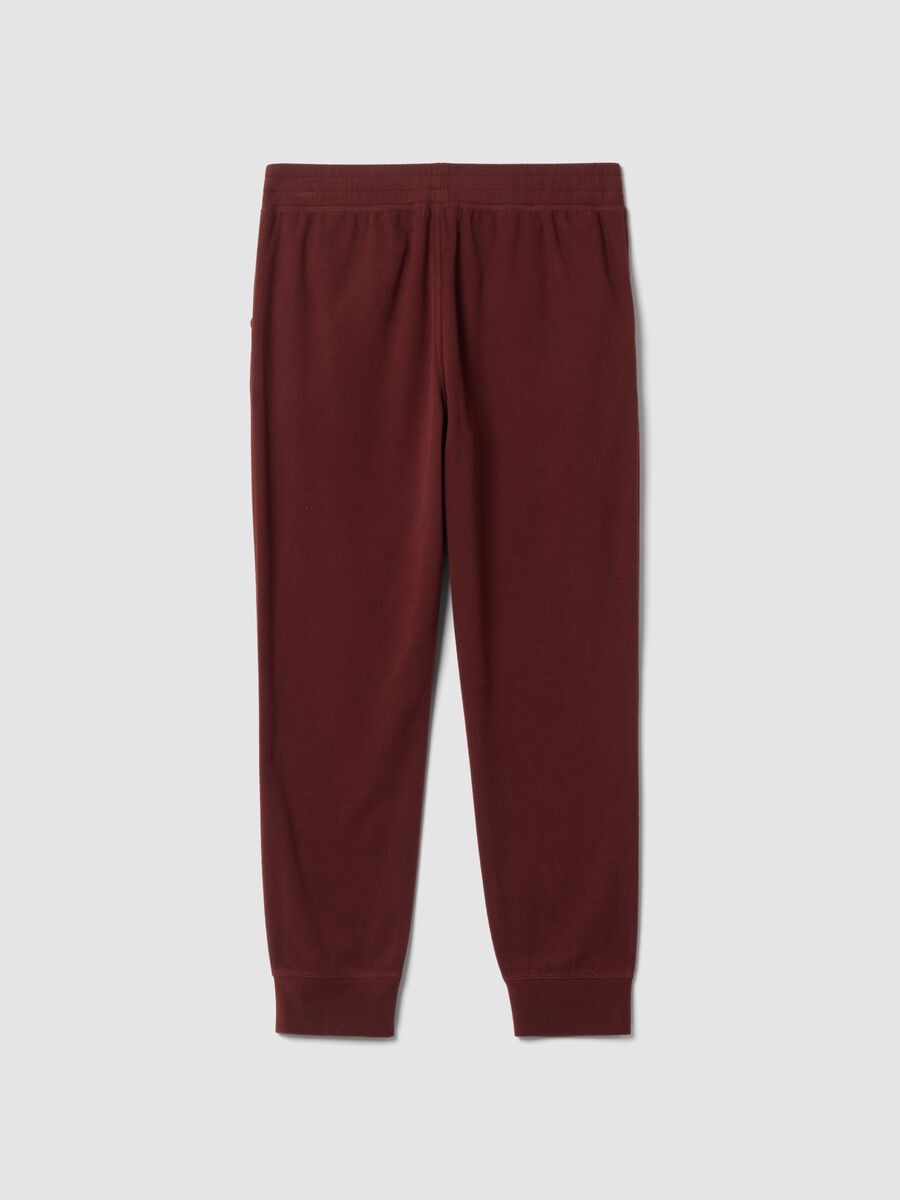 Pantaloni jogger rossi in pile regular fit_2