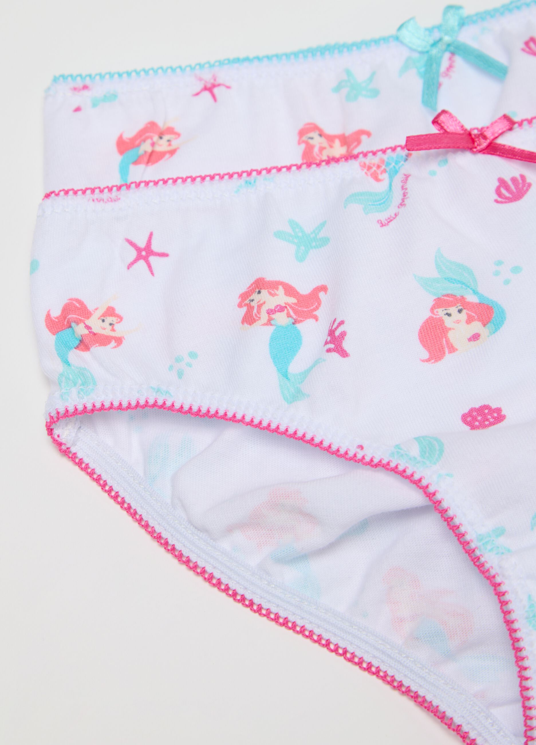Mutandine da bambina in puro cotone multicolor regular fit