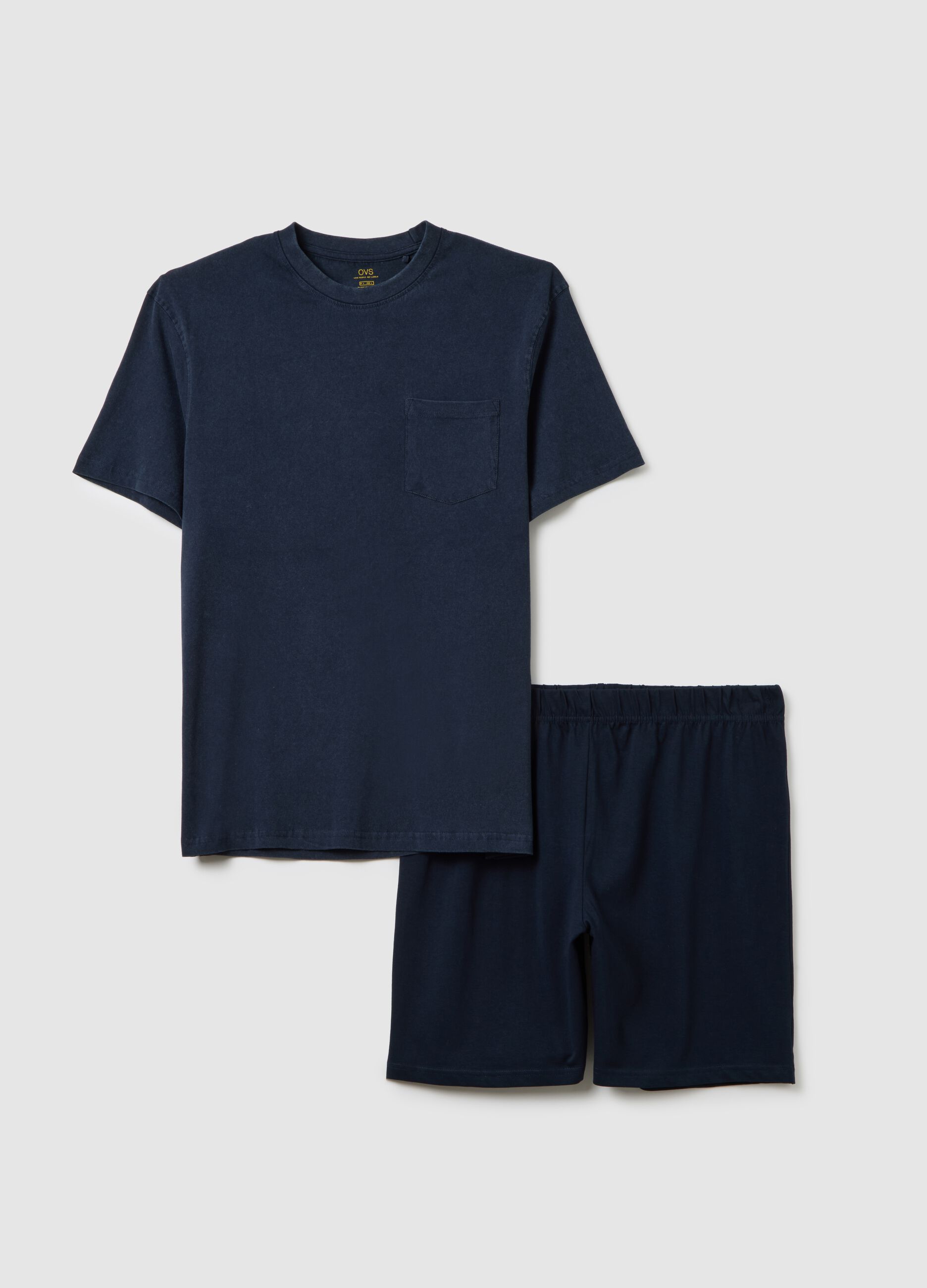 Men's blue pure cotton regular fit suit with pocket