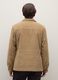 Beige pure cotton regular fit jacket with pockets and zip_4