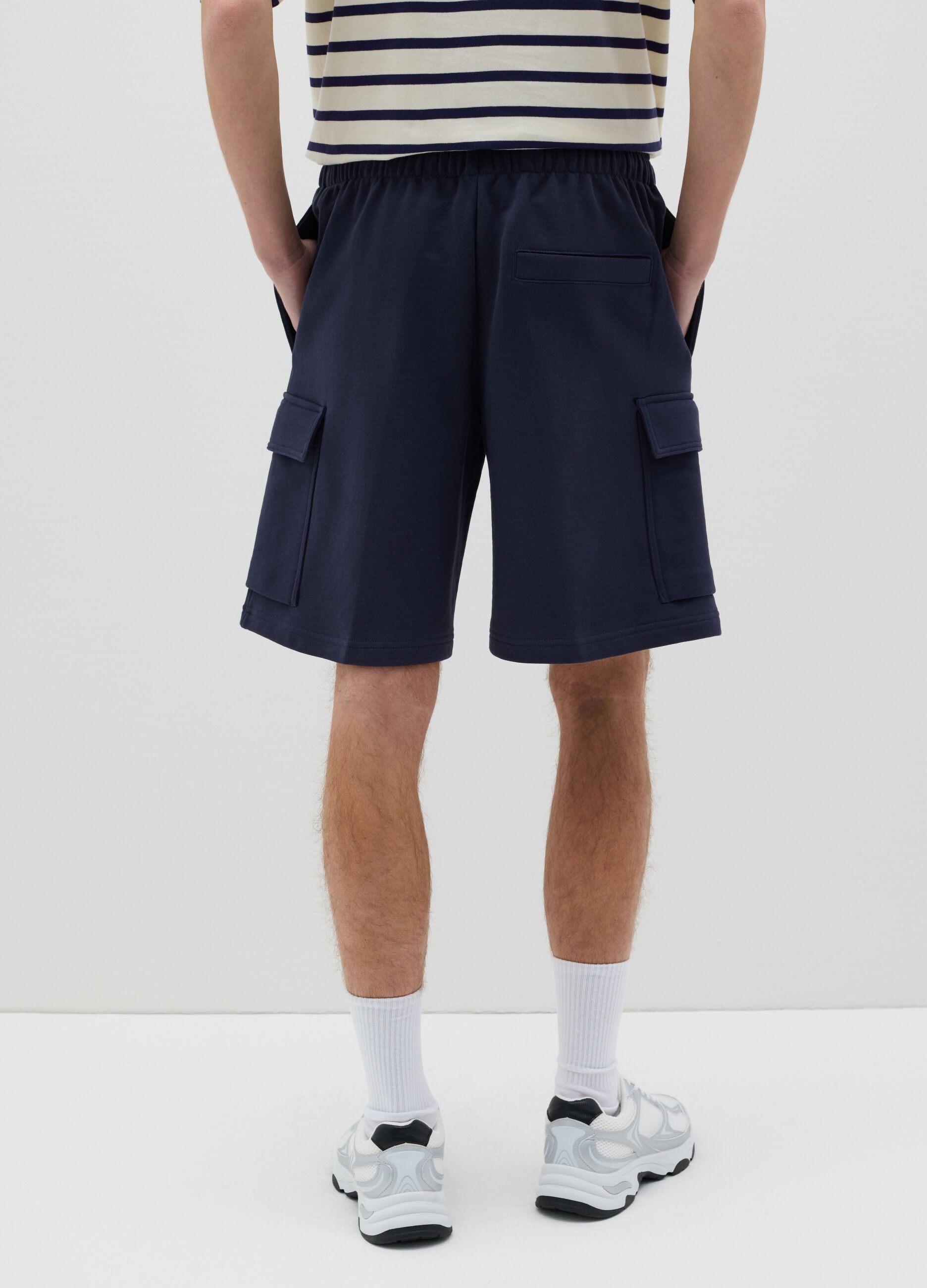 Cargo Bermuda shorts in fleece