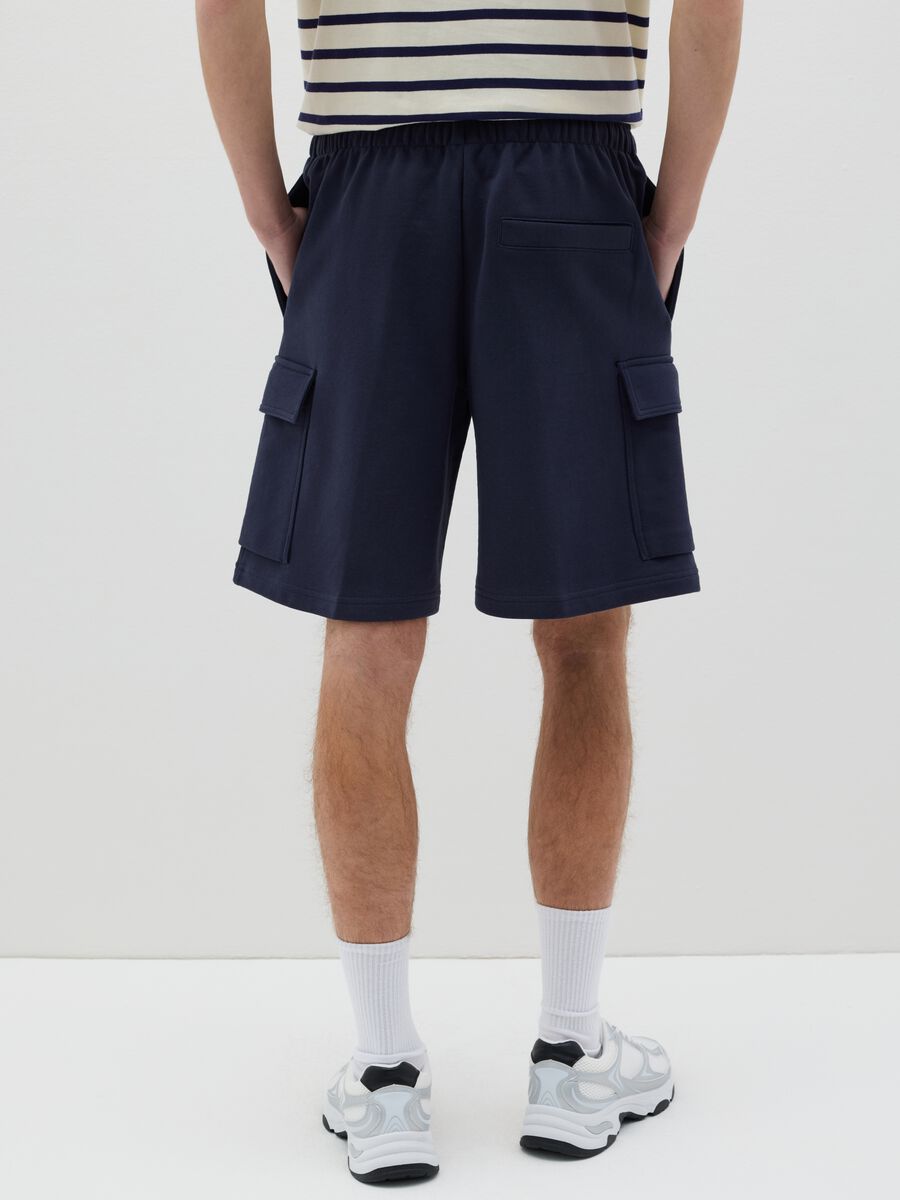 Cargo Bermuda shorts in fleece_3