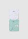 Multicolour pure cotton baby sleepsuits twin pack with snap closure_2